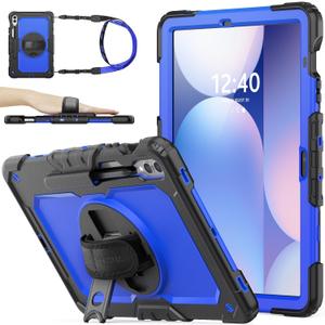 SEYMAC stock Case for Samsung Galaxy Tab S10 Plus/ S9 FE Plus/ S9 Plus 5G Tablet 12.4'' Case with Screen Protector Pencil Holder [360 Rotating Hand Strap] & Stand, Drop-Proof, Blue1