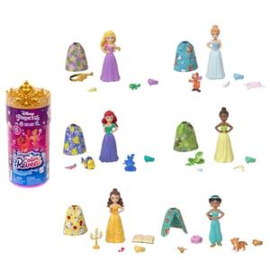 Mattel Disney Princess Small Doll Royal Color Reveal with 6 Surprises Including 1 Character Figure and 4 Accessories (Dolls May Vary)