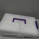 IRIS USA 9 Qt. Plastic Craft Storage Container Bins with Lids, 1 Pack, Small Art & Office Supply Organizer Tote, Sensory Bins & Boxes for Home & University, Latchable, Stackable, Portable, Clear