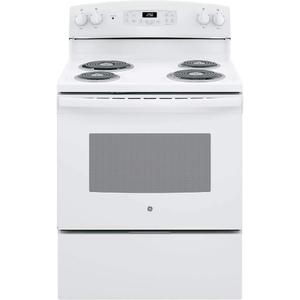 GE 30 in. 4 Burner Element Free-Standing Electric Range in White