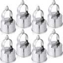 Therwen 8 Pack Chain Link Fence Loop Cap for 2-1/2" (fits 2-3/8" OD) Fence Post, 1-5/8" Rail Tube Eye Top Cap, Aluminum Chain Link Parts, Outdoor Rail Fencing Repair Hardware