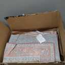 Bavni 2'6''x12 Runner Rug for Hallway Kitchen Non Slip Washable Pink Runner for Bathroom Laundry Room Entryway Bedroom Soft Boho Floral Carpet Low Pile ThinLight Pink and Blue