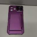 Vihibii for iPhone 17 Pro Max Case Wallet with Card Holder (4 Cards) [RFID Blocking] & Slide Camera Cover, Military Grade Drop Protection, Hard Back & Silicone Edge Phone Case 6.9" 2025, Dark Purple