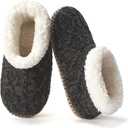 cosyone1997 Cable Knit House Slippers for Women Indoor, Sherpa Fleece Lined Soft Loafer Shoes, Winter Warm Fluffy Bedroom Fuzzy Socks Non-slip Grippers, Cozy Gifts Unique