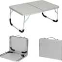 Portable Outdoor Folding Table Camping Picnic Table Laptop Desk Computer Table Camping Accessories (Color : Silver)