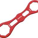 46mm 50mm Fork Cap Wrench for Octagonal Motorcycle Fork Tube Cap Bolts Install and Removal Tool (Red)