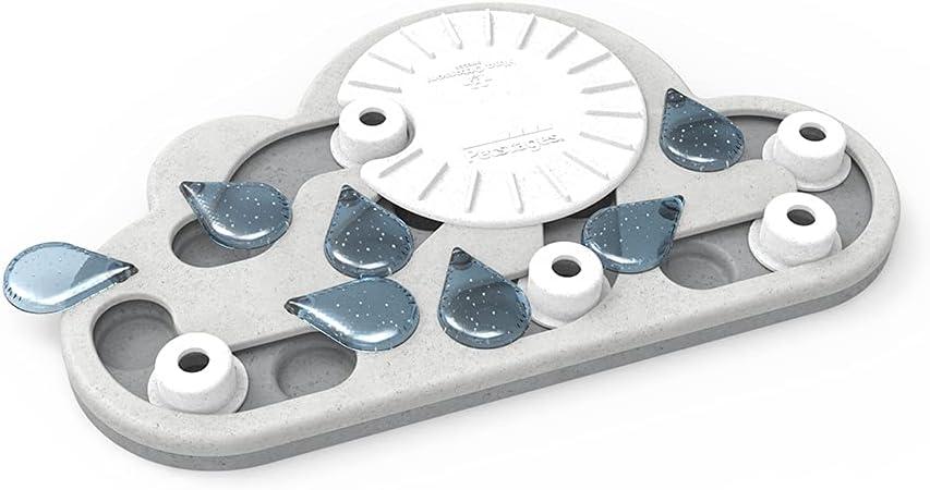 Catstages Rainy Day Puzzle & Play, Interactive Treat Puzzle Cat Toy, Gray