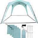 Pop N Go Beach Canopy Windproof, Beach Tent with Quick Setup, UV Shade, Lightweight & Portable Design Perfect for Beach Days, Outdoor Play, Camping & Family Adventures (Sweet Mint)