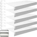 5 Pcs Wire Rack Covers, 22x16x2.5 in PVC Wire Shelf Cover for Pantry, Removable Closet Decoration Shelf Liners (Not Wood) for Kitchen Bathroom Office Shelving, Durable Shelves Easy Install