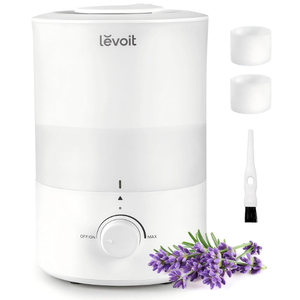 LEVOIT Dual 150 Humidifiers for Bedroom Large Room, 3L Cool Mist Top Fill Essential Oil Diffuser for Baby Nursery and Plants, 360 Nozzle, Quiet Rapid Ultrasonic Humidification for Home, White