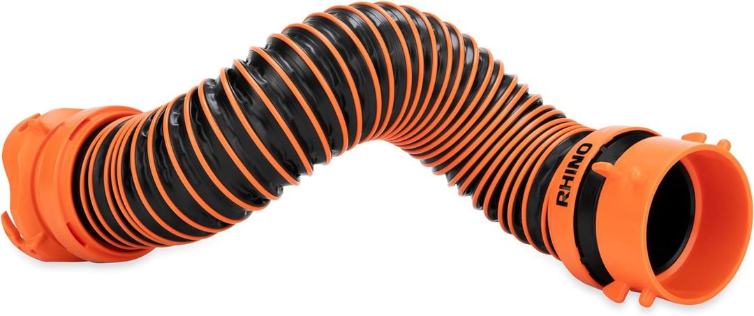 Camco RhinoEXTREME 2' RV Sewer Compartment Hose - Flexible Design for Tight Spaces - Compact to Store - Crush Resistant (39855)
