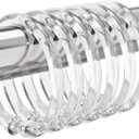 Amazer Plastic Shower Curtain Rings, 24 Pcs Shower Curtain Hooks, O Shape Clear Shower Curtain Hooks Rings, Easy to Snap Closure, Shower Hooks for Shower Curtain and Liner Bathroom