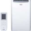 BLACK+DECKER 12,000 BTU Portable Air Conditioner with 9,000 BTU Heating, 4-in-1 AC, Heater, Dehumidifier and Fan, Portable AC Unit with Remote Control, White, BPP08HWTB