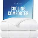Cooling Comforter King/Cal King Size - Cooling Blanket for Hot Sleepers and Night Sweats - Summer Comforter for King/Cal King Size Beds - Soft, Breathable Cold Blanket for Sleeping - 104x90 (White)