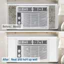 HOXHA Air Conditioner Foam Insulation Window Kit 2 Pack, AC Side Panels Kits, Air Conditioner Accessories Seal, 17 inch9 inch 7/8 inch,White