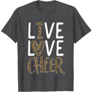 Live Love Cheer Girl Cheerleading Cheerleader Women Cheer T-Shirt Small