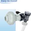 Pool Plunger Valve 12355 Large Inlet Air Nozzle Fits for Intex Above-Ground Pool Parts Replacement, On/Off Plunger Valve with Strainer also Compatible Frame Set & Ultra Frame Pool