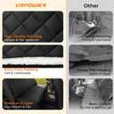 URPOWER Dog Car Seat Cover for Back Seat - Waterproof Non-Slip Car Seat Protector for Dogs Pet, Scratchproof Back Bench Seat Covers for Full-Size SUVs & Pickup Trucks, Black