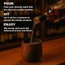 2 Pack Charred Wooden Whiskey Glasses  Bourbon Tumblers for Men with Burnt Interior  Old Fashioned Cocktail Cups  Gifts for Dad, Men, Brother, or Whiskey Lovers