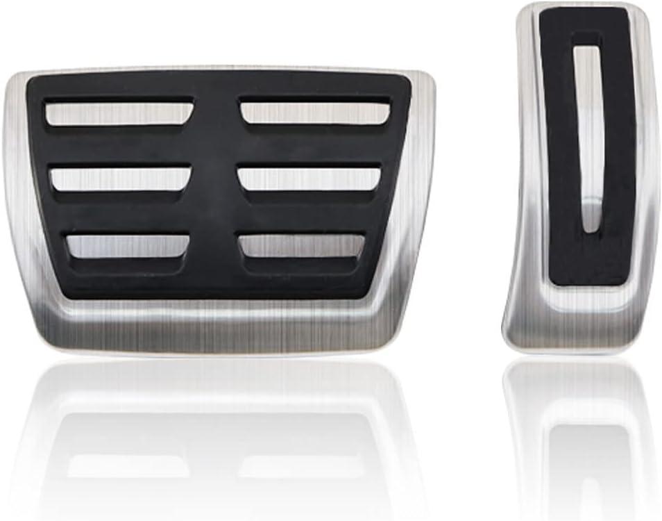 Foot Brake Gas Accelerator Pedal Cover Compatible for Audi A4 B9 A5 A6 (C8) A7 Q5 Q7 Q8 2019-2025, Compatible for Touareg 2020-2025 Accessories Foot Pad No Drill (2pcs)