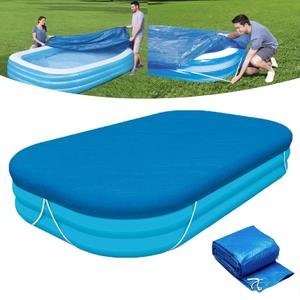 Rectangle Pool Cover, Fits 120 in x 72 in Inflatable Rectangle Swimming Pool Cover, Inflatable Pool Cover, Keep Warm dust-Proof Frame Pool Cover for Outdoor Paddling Family Pools