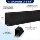 Door Draft Stoppers for Door, 39 Length Weather Stripping Door Seal, Strong Adhesive Door Sweep for Exterior and Interior Doors Black