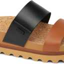 Reef Cushion Vista Hi Womens Platform Fashion Sandal, Arch Support, Ultra Soft Cushion Footbed, Black Duo, 9