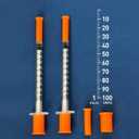 U-100 1mL Syringe with 30G 1/2 inch Needles Individual Package Pack of 100