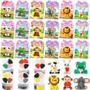 Capoda 18 Sets Animal Air Dry Clay Kit for Kids Animal Craft Kit Gifts DIY Modeling Clay Art Crafts Set for Kids Party Favors School Prizes Classroom Exchange Gift Toys Fun Activities