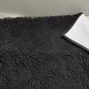 Arotive Luxury Bathroom Rugs 24x16, Extra Soft Thick Absorbent Shaggy Chenille Bath Rugs, Non-Slip Machine Wash Dry, Bath Mats for Bathroom Floor, Tub and Shower, Home Decor Accessories, Black