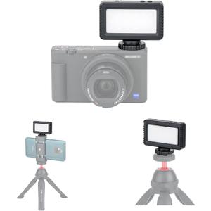 Kiwifotos Mini LED Video Light for Sony ZV-1F ZV1F ZV-1 II ZV1 ZV-E10 II ZVE10 Canon PowerShot V1 EOS R50 V & More Cameras, Flash Attachment Accessories for Vlog Shooting Record, Portable Rechargeable (Black)