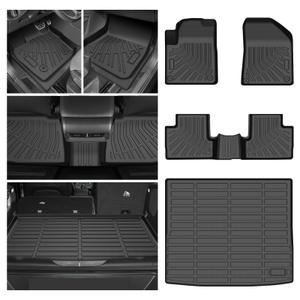 Cherokee Floor Mats - Car Mats for Jeep Cherokee 2016-2023 Gas(Not Fit Grand Cherokee/Only Fit 2019 Old Body), All Weather Floor Mats and Cargo Liner for Cherokee Accessories, Heavy Duty Rubber Mats