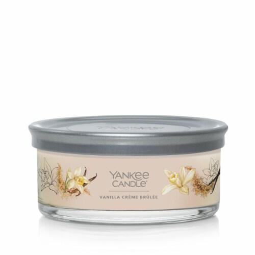 Yankee Candle Vanilla Crème Brûlèe Scented, Signature 12oz Medium Tumbler 5-Wick Candle, Over 16 Hours of Burn Time