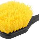 Nonslip Handle Car Carpet Scrubbing Brush Cleaner Black Yellow 8.1" Length