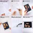 Magnetic Clear Acrylic Scalloped Baby Ultrasound Picture Frame - Sonogram Frame for Refrigerator, Display for Pregnancy Announcement, Gender Reveal & Expecting Parents Gifts(No Stand)