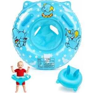 Baby Pool Float, Baby Swimming Float Ring Inflatable with Safety Seat for 6-36 Months Toddler Kids, Baby Floaties for Infants Bath or Swim Training Aid (Blue)