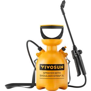 VIVOSUN 0.8Gal/3L Pump Pressure Sprayer, Pressurized Water Spray Bottle with Adjustable Shoulder Strap, Adjustable Nozzle, Safety Valve & Additional Seals, Ideal for Watering, Fertilizing, Cleaning