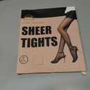 PIOGOWE 2Pack Sheer Tights for Women, 20D Legs, 40D Reinforced Top, Run-Resistant Knit, High-Stretch Waist, Reinforced Toes (XL)