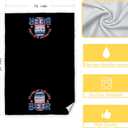 2 x Funny Beer 4th of July Kitchen Towels, American Flag Patriotic Beer Dish Tea Towels for Bar Kitchen Decor, Red White and Blue Independence Day Decorative Hand Towels for Bathroom, 16x24 Inch