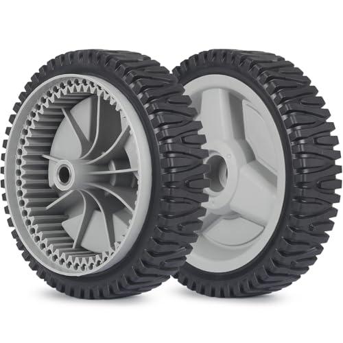 GICOOL 532401274 401274X460 532411081 Replacement Front Drive Wheels, 8 Inch Wheels for Husqvarna AYP Craftsman Lawn Mower, Pack of 2