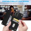 Wallet Case for Motorola Edge 5G 2024 6.6" with Credit Card Holder, Shockproof Protective Soft Silicone Kickstand Double Magnetic Clasp Phone Case for Moto Edge 5G 2024, Purple Moon