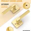 Asidrama 4 Pack Gold Privacy Door Handles, Door Lever with Door Knobs Indoor for Bedroom or Bathroom, Heavy Duty Door Handles Interior with Locks for Left Right Sided Doors