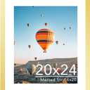 JCJMY 20x24 Picture Frame with 16x20 Mat, Display Photo 16x20 with Mat or 20 x 24 Without Mat, Wall Hanging Large 20 by 24 Poster Frame with Plexiglass, Gold