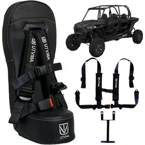 RZR 1000 and 900 (2014-2023) Bump Seat with 4-Point Harness | Kids Seat | Jump Seat | All Models (XP, Turbo, Turbo S, High Lifter, Sport, Premium, Ultimate) (Black)