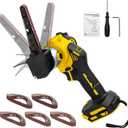Cordless Belt Sander for Dewalt 20V Battery, Brushless Belt Sander with 120 Rotatable Head, 0-13000 RPM Variable Speed, LED Display, Includes 20 Belts for Various Sanding (No Battery)
