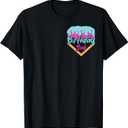 Baseball 7 Year Old Ice Cream Drip 7th Birthday Boy Number 7 T-Shirt, 