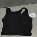 Womens Sleeveless Crop Tops Scoop Neck Racerback Sports Tank top Athletic Yoga Workout Tops Built in Shelf Bras Padded, Size M