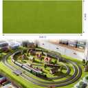 Nuanchu Artificial Model Train Grass Mat Roll, 39 x 98 Inch, Green