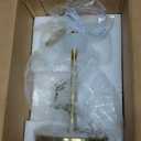 Oneach 9" Cordless Table Lamp, Gold Rechargeable Battery Operated Lamp, 3-Way Stepless Dimming Touch Lamps, Small Glass Bedside Nightstand Light for Bedroom Dining Table Living Room Shelf Decor