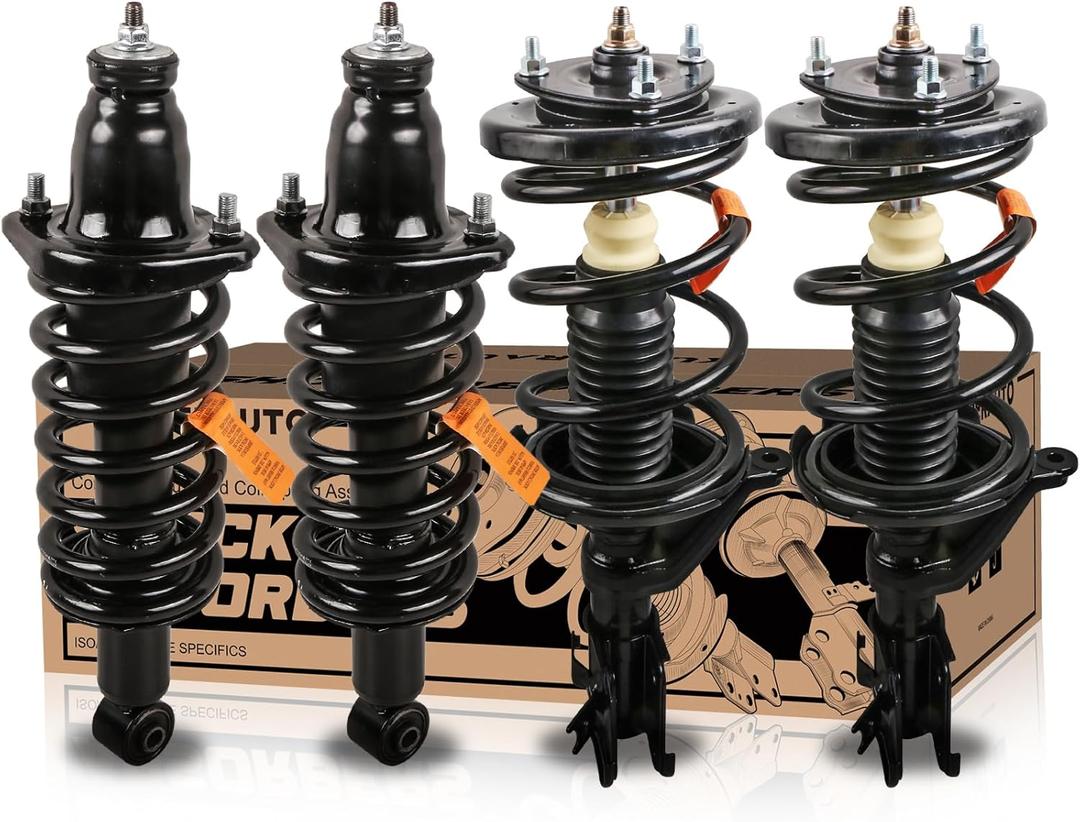 Front and Rear Complete Struts shocks Assembly w/Coil Spring 171433 171434 171340R 171340L Compatible for Honda Civic 2001 2002 2003 2004 2005 Shock Absorbers Replacement 4PCS